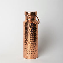 Load image into Gallery viewer, Copper Bottle 650 ml, Hammered Traveller