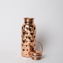 Load image into Gallery viewer, Copper Bottle 650 ml, Baby Diamond