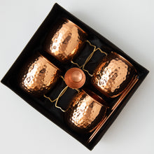 Load image into Gallery viewer, Copper Mugs Gift Set -Hand Hammered